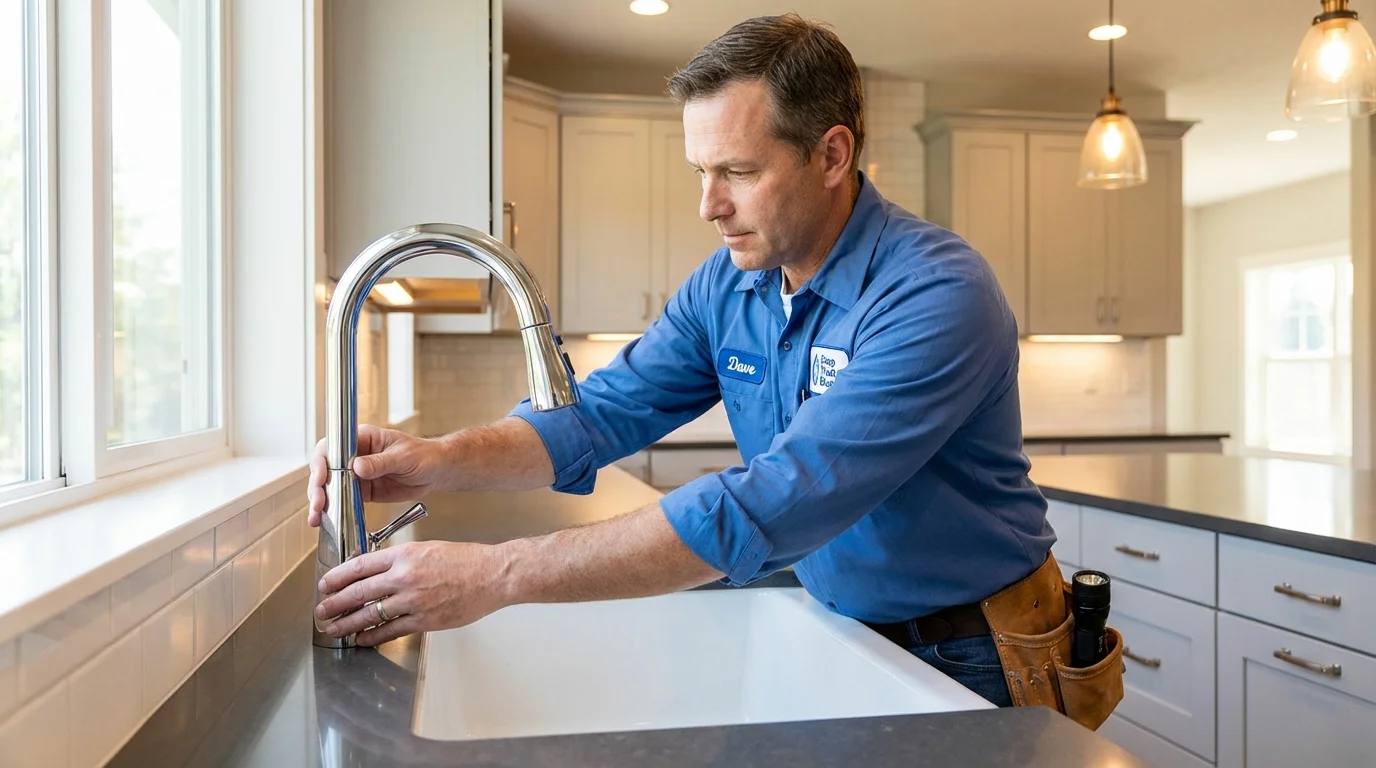 Kitchen faucet installation by Johns Plumbing LLC in Kerman